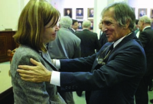 Ms. Rosenblatt in 2004 with Frank Amodeo, one of the plaintiffs in the class-action suit the Rosenblatts filed in 1994 against R.J. Reynolds and other cigarette companies.